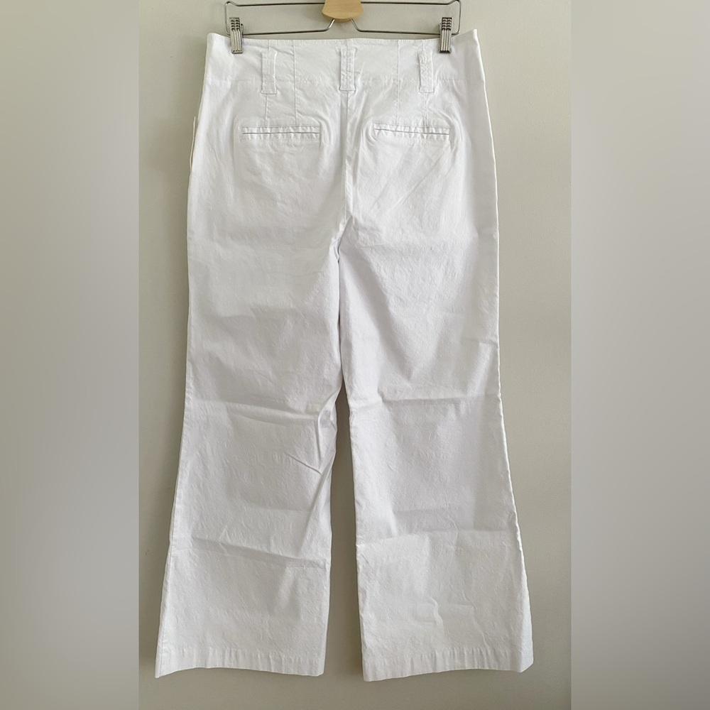 Anthropologie The Naomi Wide-Leg Flare Pants by Maeve size 16 new white nwt - Picture 6 of 7
